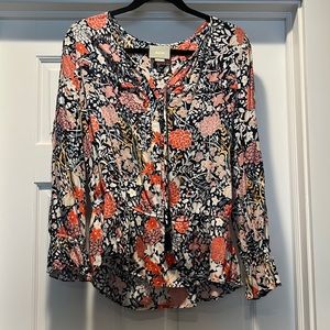Anthropologie floral blouse